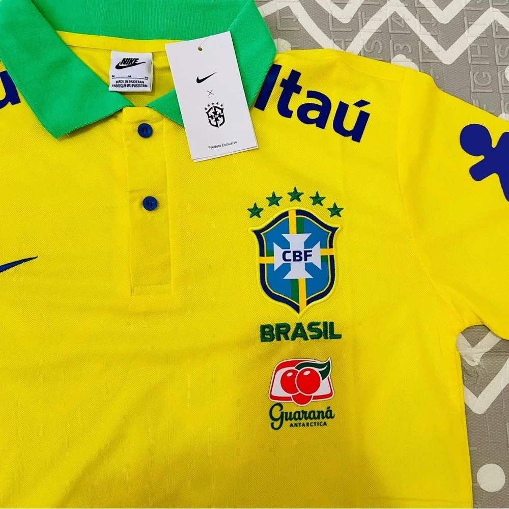 Nike Brazil Brasil special edition press conference training game polo jersey - Picture 2 of 6